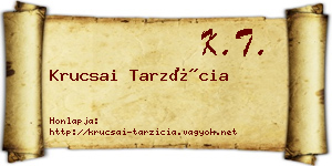 Krucsai Tarzícia névjegykártya